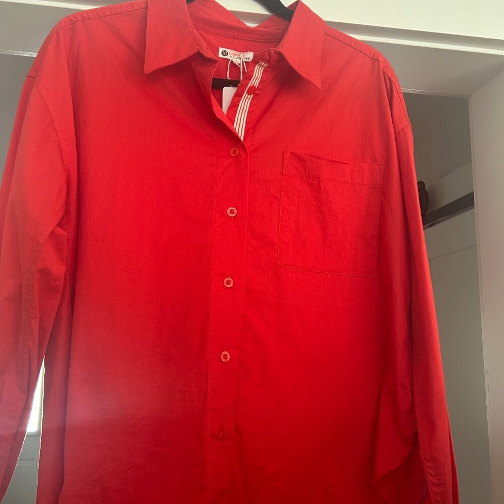 Sundry Red Button-Down Shirt - Picture 3 of 3
